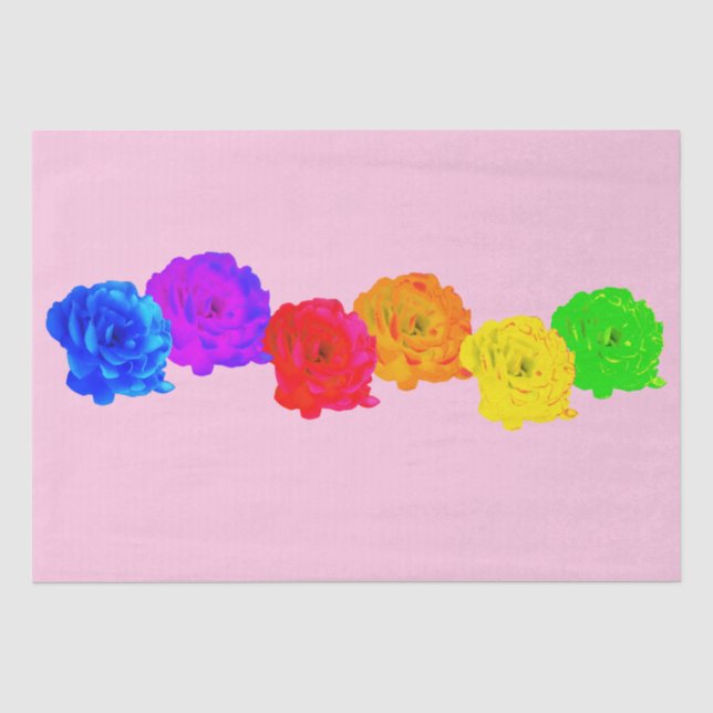 Rainbow Roses Tissue Paper (Front)