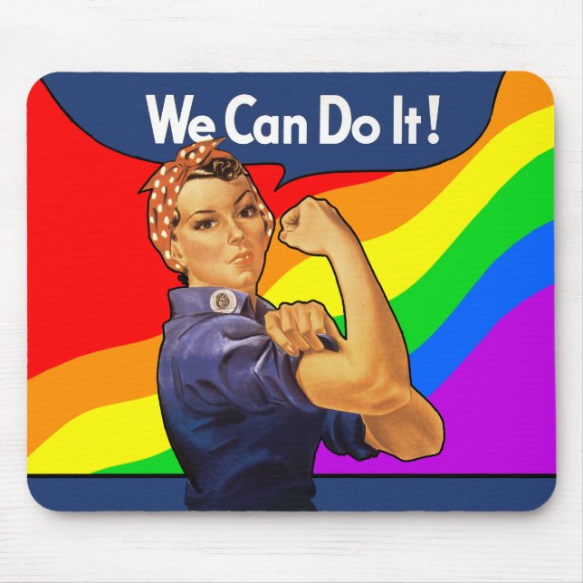 Rainbow Rosie Mouse Mat (Front)