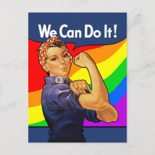 Rainbow Rosie Postcard