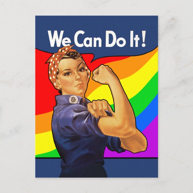 Rainbow Rosie Postcard (Front)