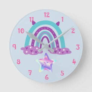 Rainbow Round Clock