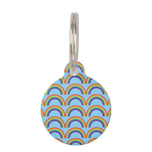 Rainbow Round Pet Tag