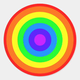 Rainbow Roundel Classic Round Sticker