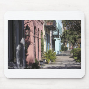 Rainbow Row Charleston SC Mouse Mat