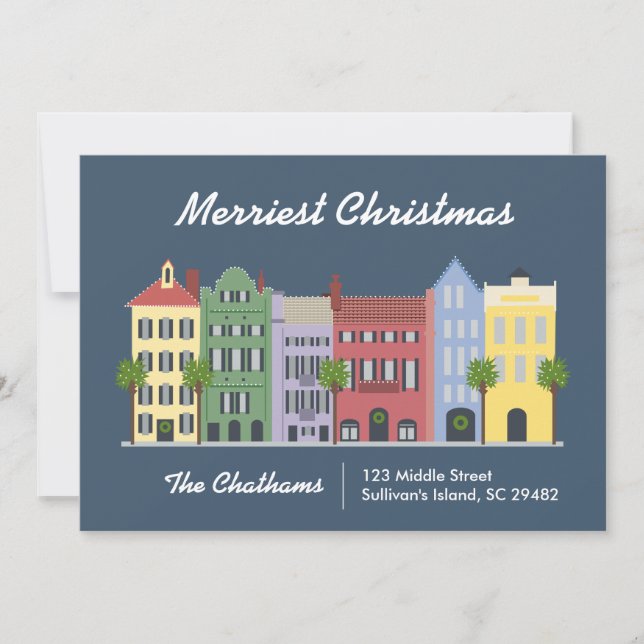 Rainbow Row Charleston South Carolina Card (Front)