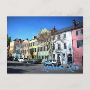 Rainbow Row, Charleston South Carolina Postcard
