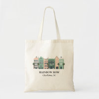 Rainbow Row Charleston South Carolina Tote Bag