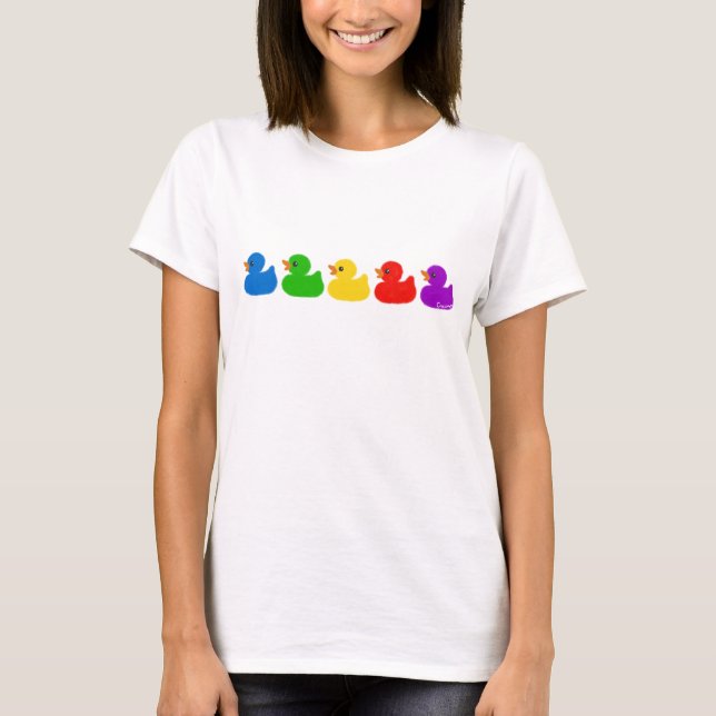 Rainbow Rubber Ducks T-Shirt (Front)
