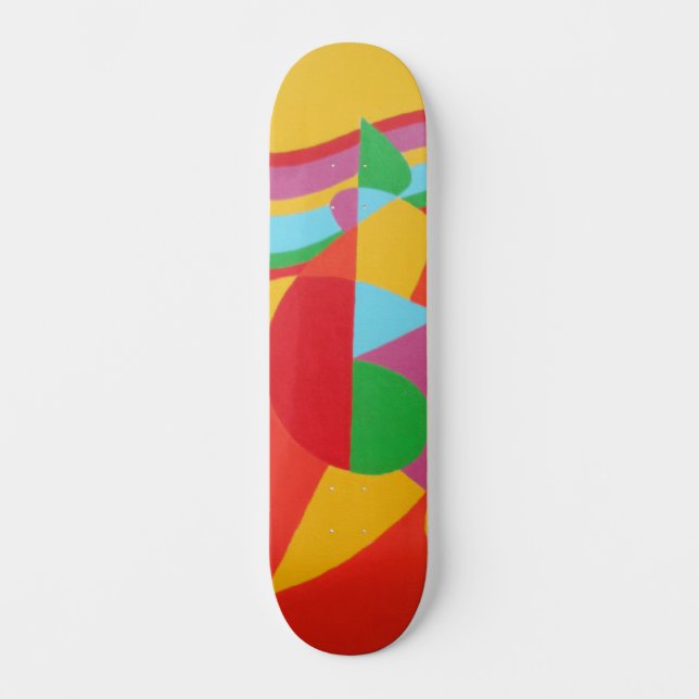 Rainbow Rush Abstract Skateboard (Front)