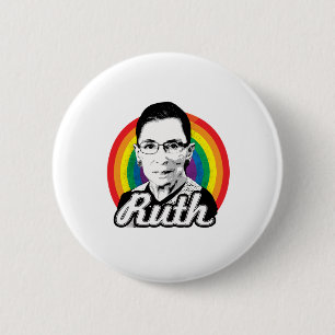 Rainbow Ruth - LGBT Politics - 6 Cm Round Badge