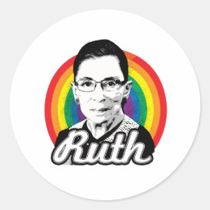 Rainbow Ruth - LGBT Politics - Classic Round Sticker