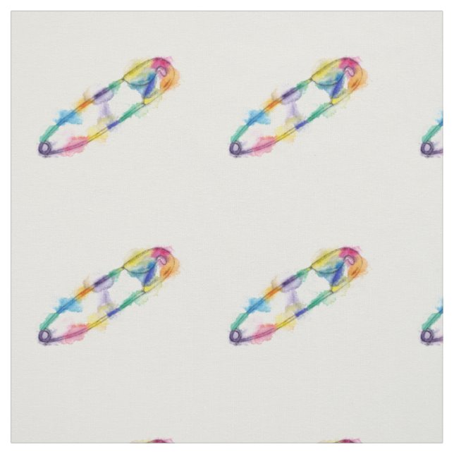 Rainbow Safety Pin Fabric (Swatch)