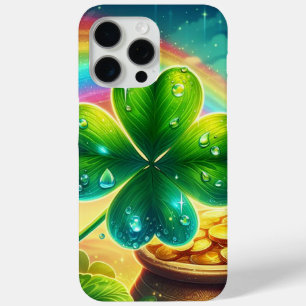 Rainbow Saint Patrick's Day clover iPhone 15 Pro Max Case