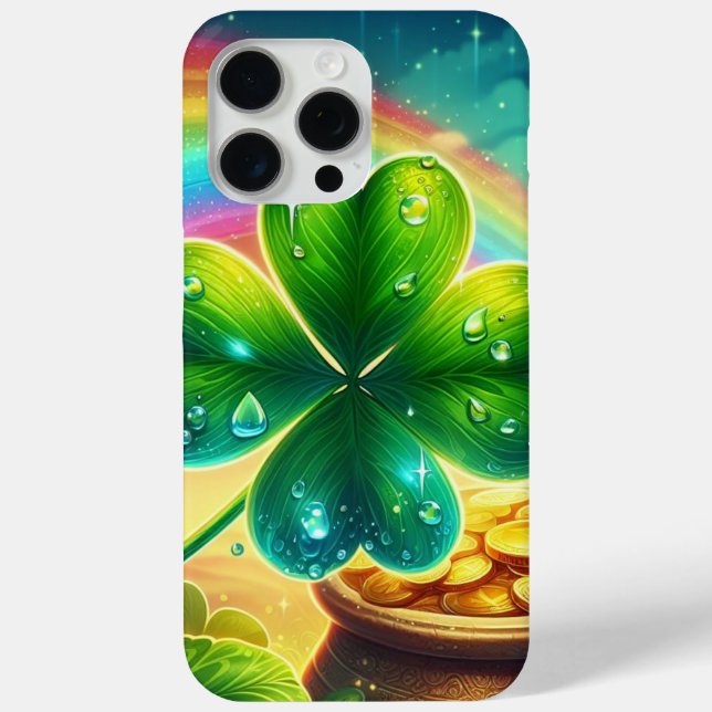 Rainbow Saint Patrick's Day clover Case-Mate iPhone Case (Back)