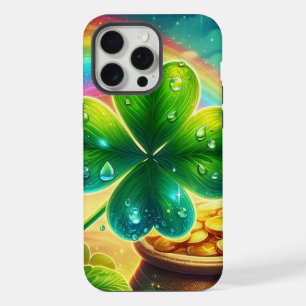 Rainbow Saint Patrick's Day clover iPhone 15 Pro Max Case