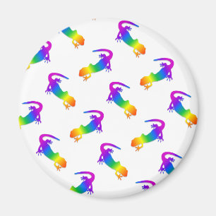Rainbow Salamander Magnet