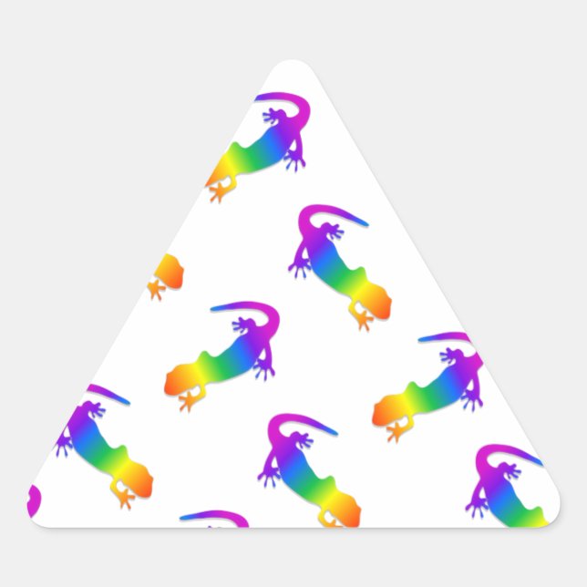 Rainbow Salamander Triangle Sticker (Front)