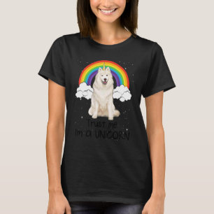 Rainbow Samoyed Trust Me I'm A Unicorn Dog T-Shirt
