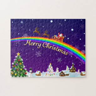 Rainbow Santa Claus Jigsaw Puzzle