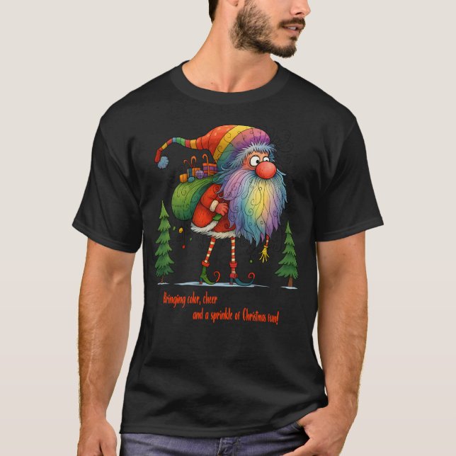 Rainbow Santa Magic T-Shirt (Front)