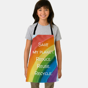 RAINBOW Save my planet (customisable) Apron
