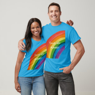 RAINBOW Save my planet (customisable) T-Shirt