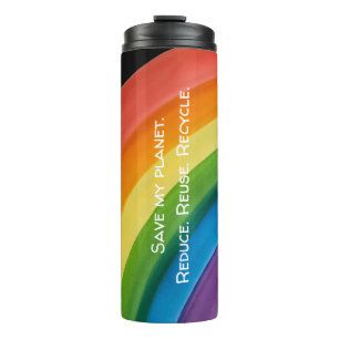 RAINBOW Save my planet (customisable) Thermal Tumbler