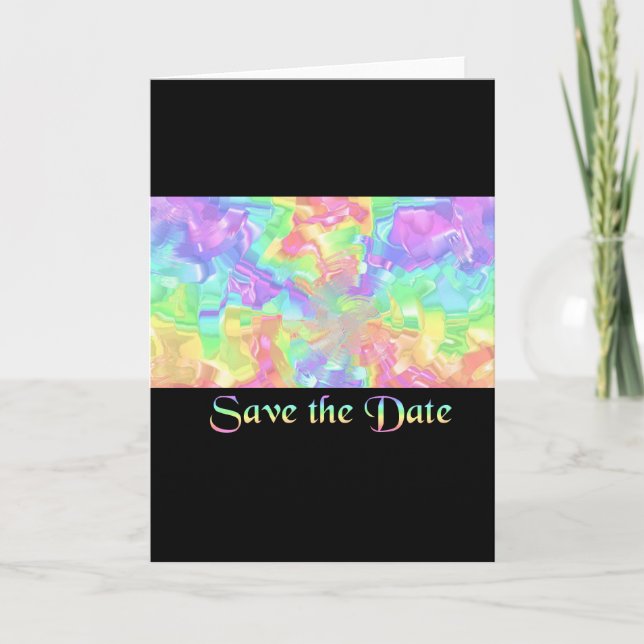 Rainbow Save the Date Announcement (Front)