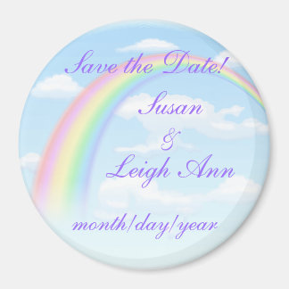 Rainbow Save the Date! Magnet