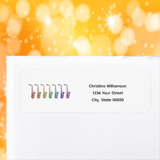 Rainbow Saxophone Colourful Personalise Return