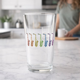Rainbow Saxophones Music Colourful Glass