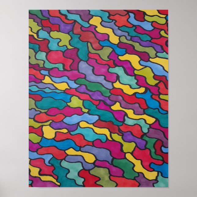 Rainbow Scales Abstract Poster (Front)