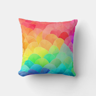 Rainbow Scales of Mermaid Cushion