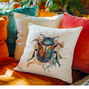 Rainbow Scarab Cushion