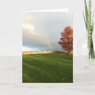 Rainbow Scenery Blank Greeting Card