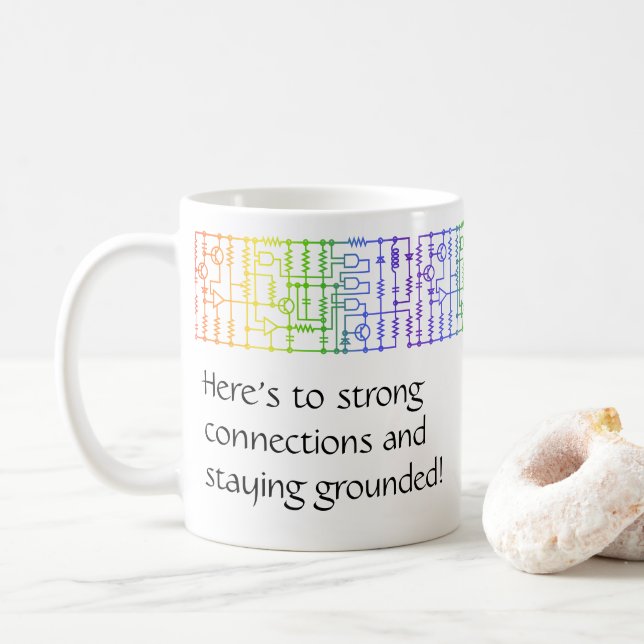 Rainbow Schematica Personalised Mug (With Donut)