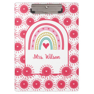 Rainbow School Teacher Clipboard