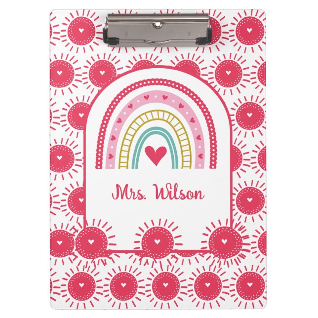 Rainbow School Teacher Clipboard (Front)