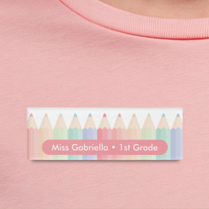 Rainbow School Teacher  Name Tag