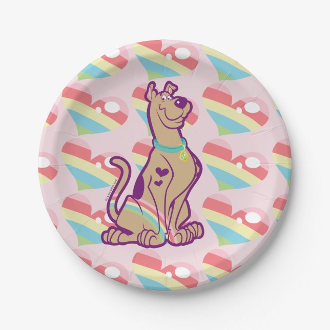 Rainbow Scooby-Doo Paper Plate (Front)