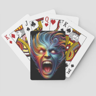 Rainbow Scream: Psychedelic Emotional Release Playing Cards