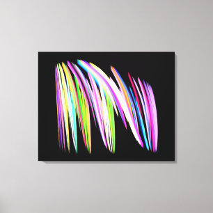 Rainbow Scribble Wrapped Canvas Print