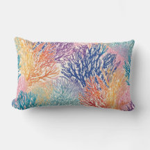 Rainbow Sea Fan Garden - Throw Pillow