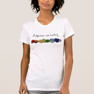 Rainbow sea glass, beach glass women's tee shirt