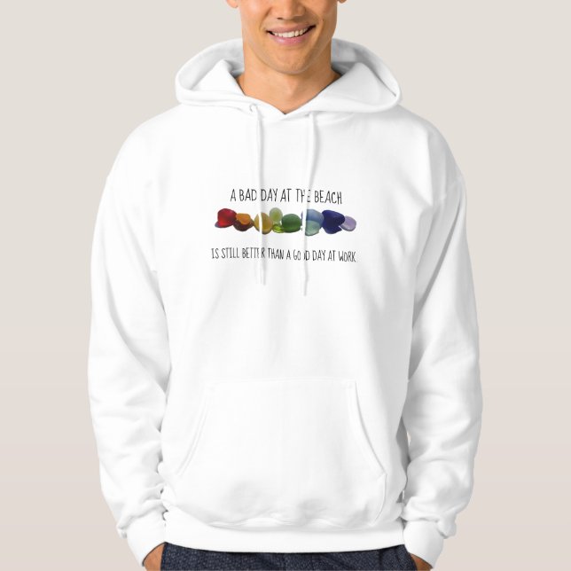 Rainbow sea glass funny hoodie (Front)