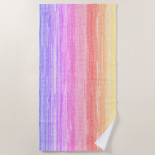 Rainbow Seagrass Tropical Neon Beach Towel