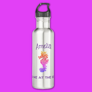 Rainbow Seahorse Personalized 710 Ml Water Bottle