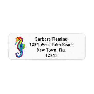 Rainbow Seahorse Return Address