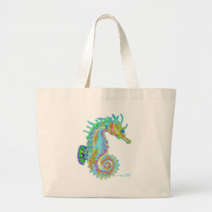 Rainbow Seahorse Tote