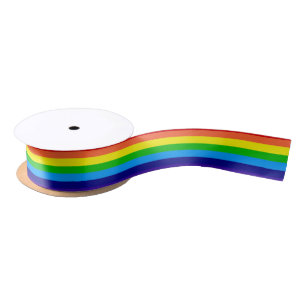 rainbow seamless satin ribbon